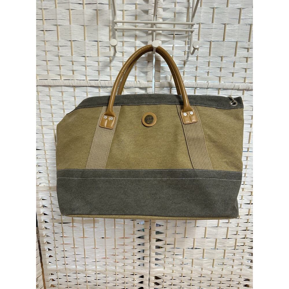 Cargoit Tote/Large Purse Khaki & Gray Adjustable/Removable Strap‎